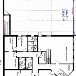Gewerbehalle mit Portalkran und Bürofläche!
