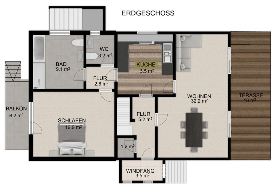 Stilvoll saniertes, freistehendes Einfamilienhaus im Haidelmoos Konstanz - provisionsfrei – Bild 25