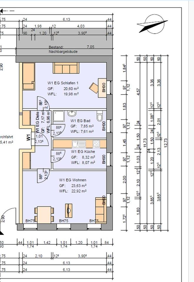 2 Zi Wohnung, ca. 55 qm, 750 € Warmmiete in 18551 Sagard – Bild 8
