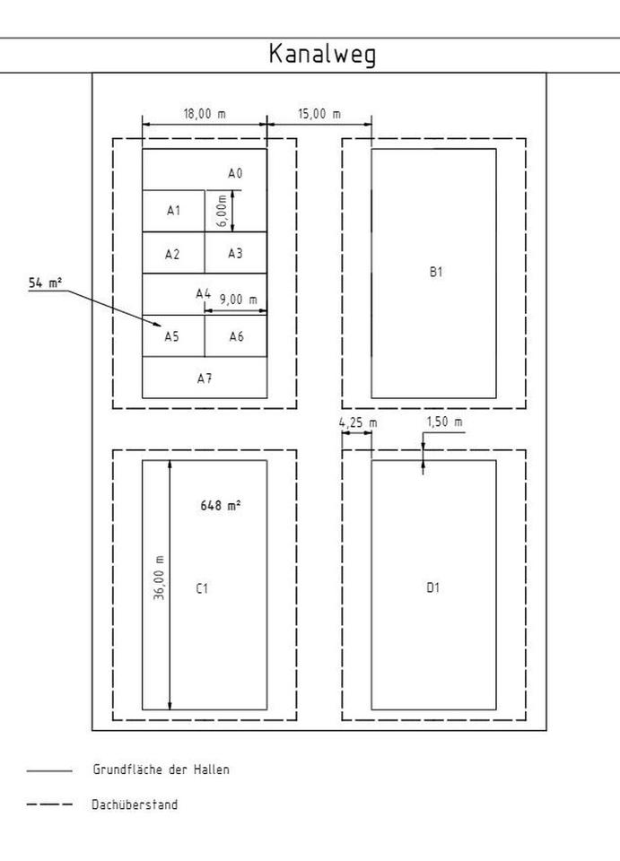 Lagerhalle/Gewerbehalle/Miethalle/(1296m², 648m², 2x324m²) – Bild 14
