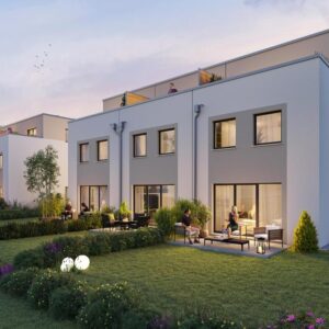 Neubau KfW-40-QNG Reihenendhaus in Dormagen-Stürzelberg – Garten & Keller