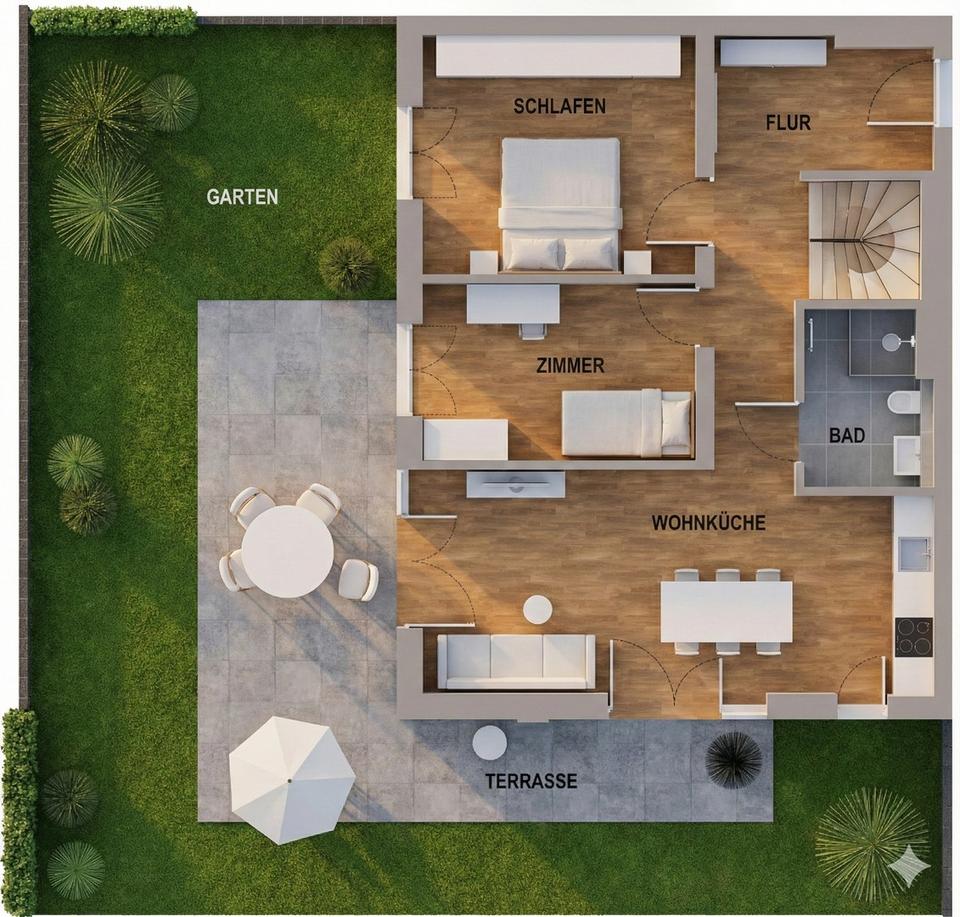 Provisionsfrei: Exklusive 4- Zimmer Gartenwohnung mit Süd- West -Ausrichtung – Bild 14