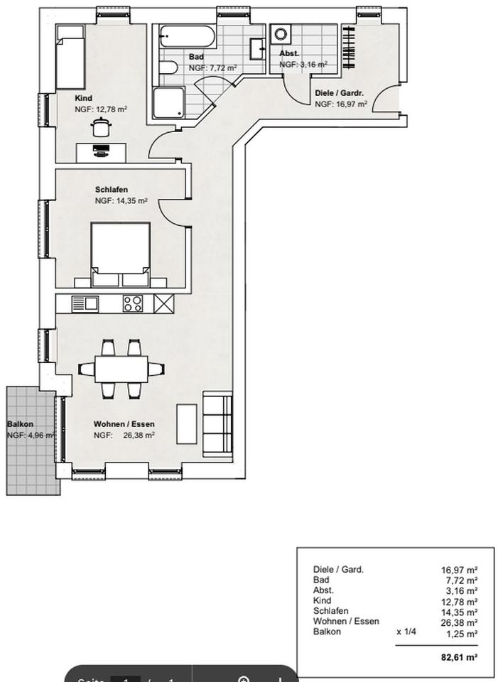 Wohnen mit Stil: 3 Zimmer-Neubauwohnung mit Balkon – ca. 82 m² in Fümmelse – Bild 5