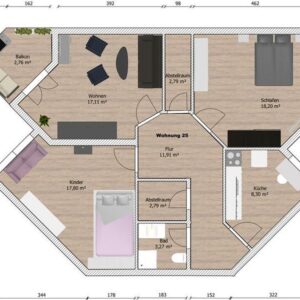 3-Zimmer Wohnung mit Balkon in Schöppenstedt WE025