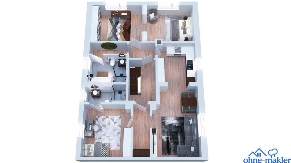 Moderne, große Wohnung mit zwei Bädern- !!! auf Wunsch: Teilbar in zwei Wohnungen!!! – Bild 10