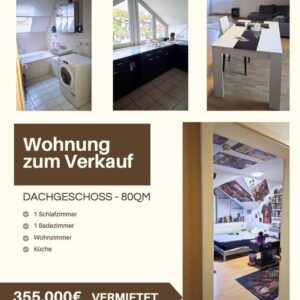 Helle Dachgeschosswohnung in Donauwörth – 80 m² – vermietet – ideale Kapitalanlage