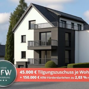 6 exklusive ETW in Schwäbisch Gmünd mit Förderdarlehen zu 2.03% und 45.000 € Zuschuss je Wohnung
