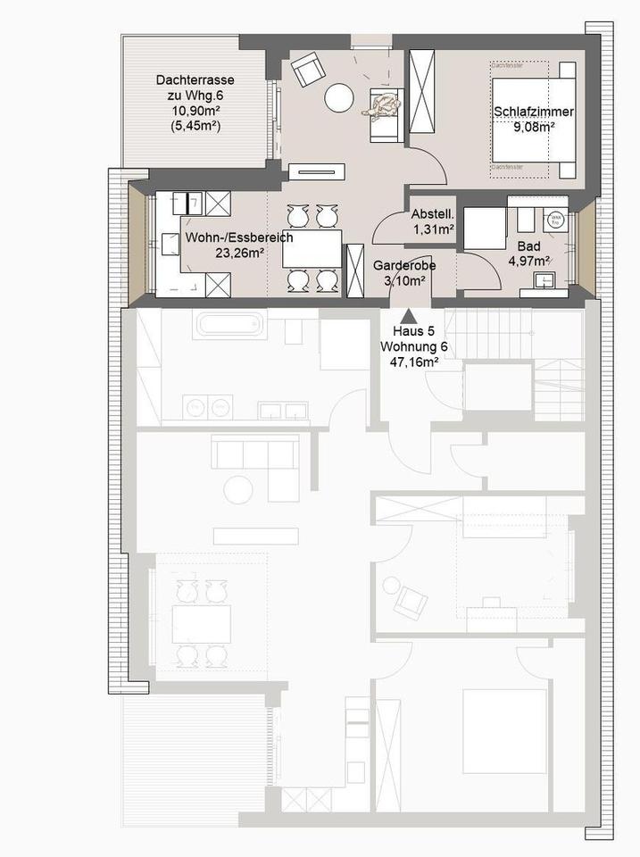 2-Zimmer Dachgeschoss-Wohnung in ruhiger Lage in Grafing b. München – Bild 2