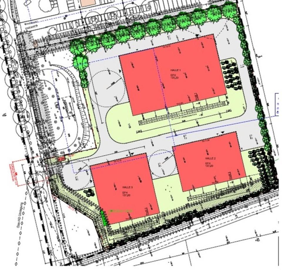 2000 m² Vega Halle in Sangerhausen, eingefriedet mit Stellplätzen – Bild 7