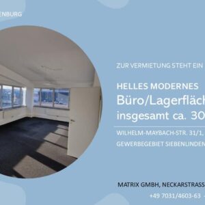 Helle moderne Büroflächen (Lager) insgesamt ca. 300 m²