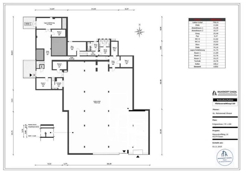 Ehemaliger Supermarkt 758m² Gewerbe für Fitness Freizeit Lager Einzelhandel Vereinsheim Sporthalle – Bild 24