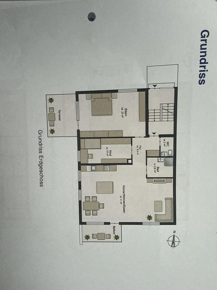 Stilvoll Wohnung mit großem Garten, Terrasse und Garage . – Bild 5