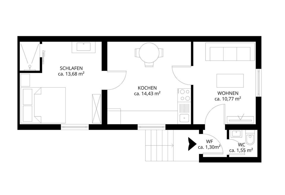 5,4% Rendite & Provisionsfrei – Möblierte 2-Zimmer-Wohnung in Leonberg – Inkl. Stellplatz & Küche – Bild 16