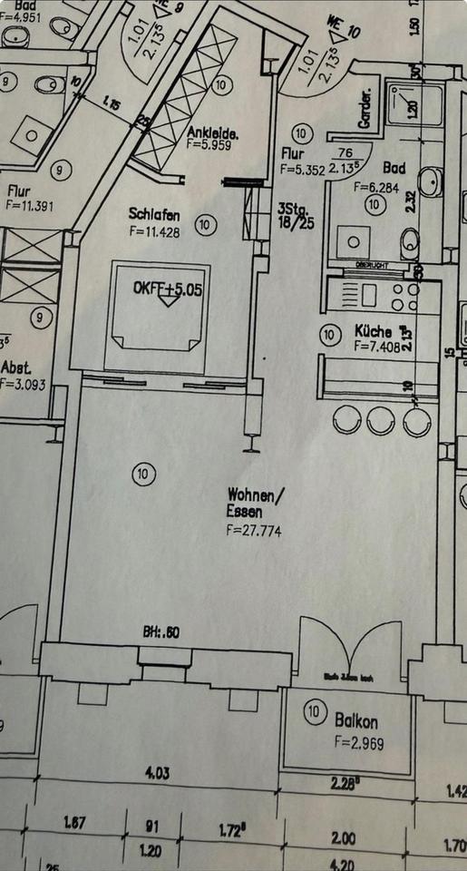 2 - Raum Wohnung, Kleiner Werder, Balkon, Stellplatz, Saniert – Bild 10
