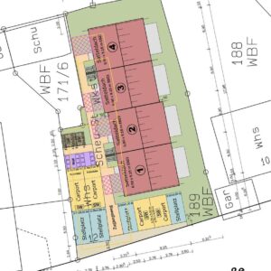 Grundstück mit 4 genehmigten Reihenhäusern zu verkaufen