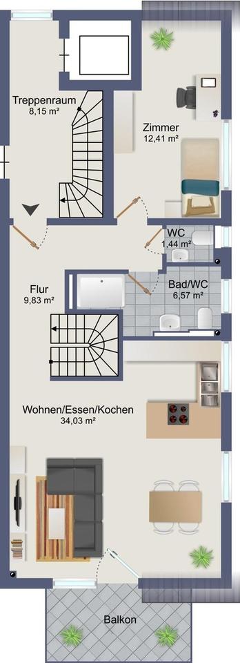 Großzügige 4,5-Zi.-Maisonette in Ergenzingen – Balkon, TG-Stellplatz & Wohnen auf 2 Ebenen – Bild 18