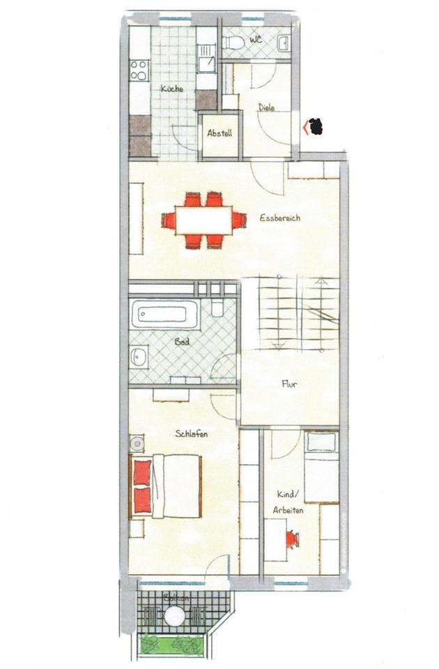 Attraktive 3,5-Zimmer-Maisonette-Wohnung in Düsseldorf-Grafenberg mit eigener Terrasse – Bild 30