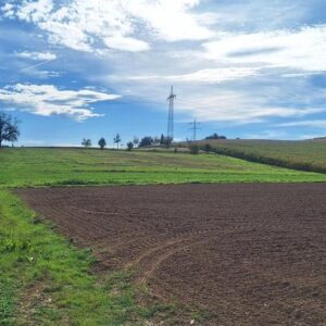 Baugrundstück in ruhiger Lage und sehr nahe den Feldern