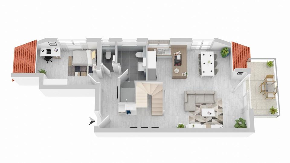 Großzügige 4,5-Zi.-Maisonette in Ergenzingen – Balkon, TG-Stellplatz & Wohnen auf 2 Ebenen – Bild 2