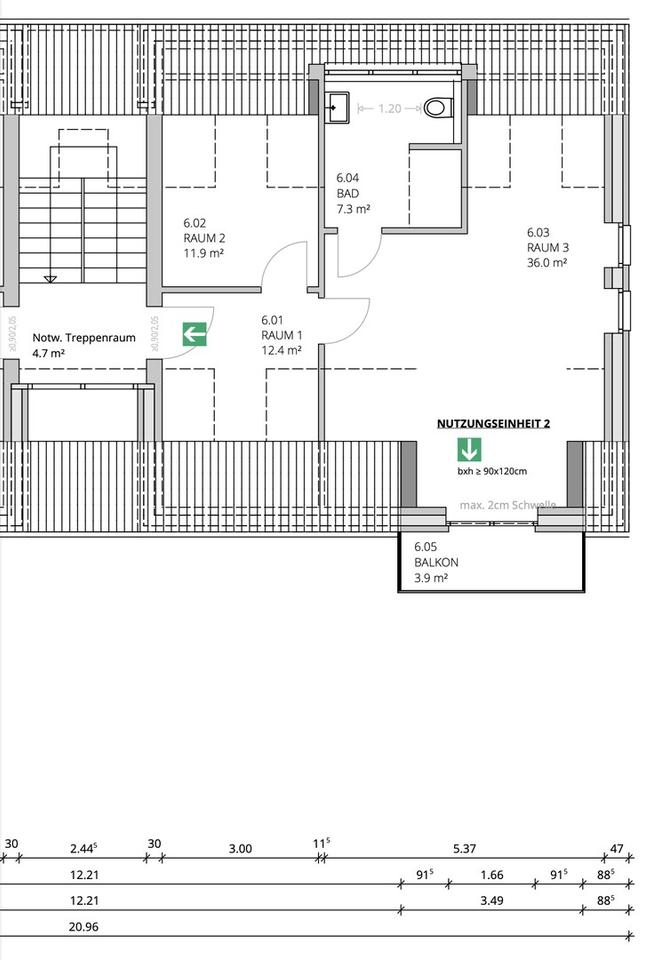 3 Zimmer Wohnung mit Südbalkon – Bild 22