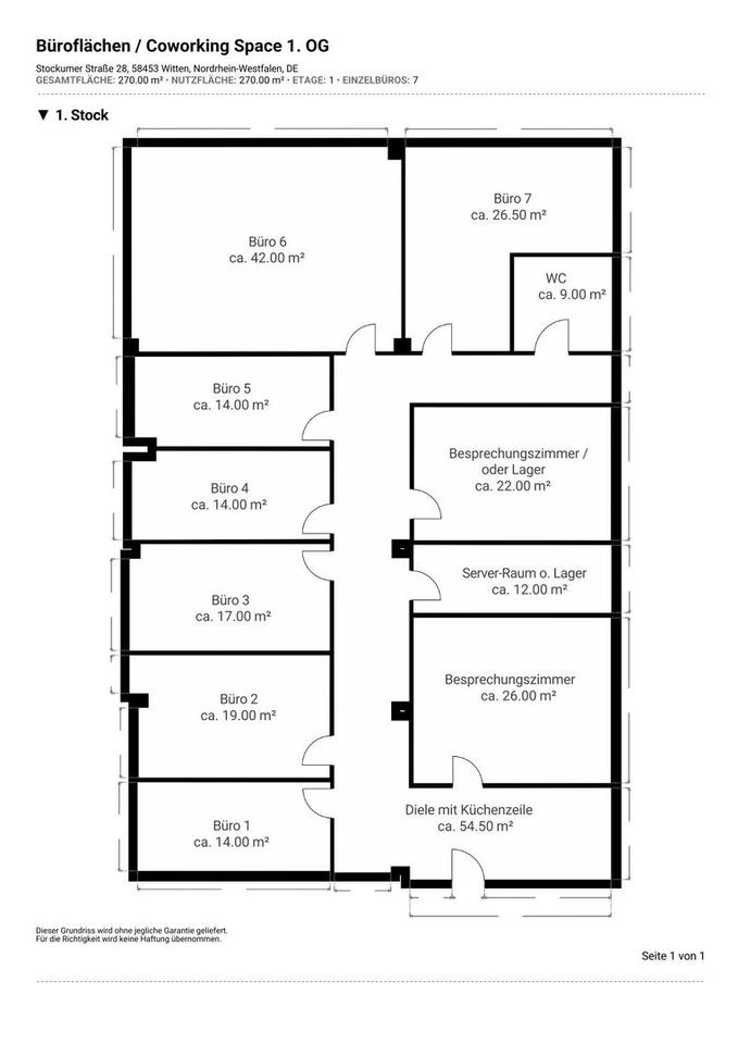 BÜRO – 270 m² – 7 BÜROS – 2 BESPRECHUNGSRÄUME – KÜCHE – LASTENAUFZUG – STELLPLÄTZE – TOP AUFGETEILT! – Bild 22
