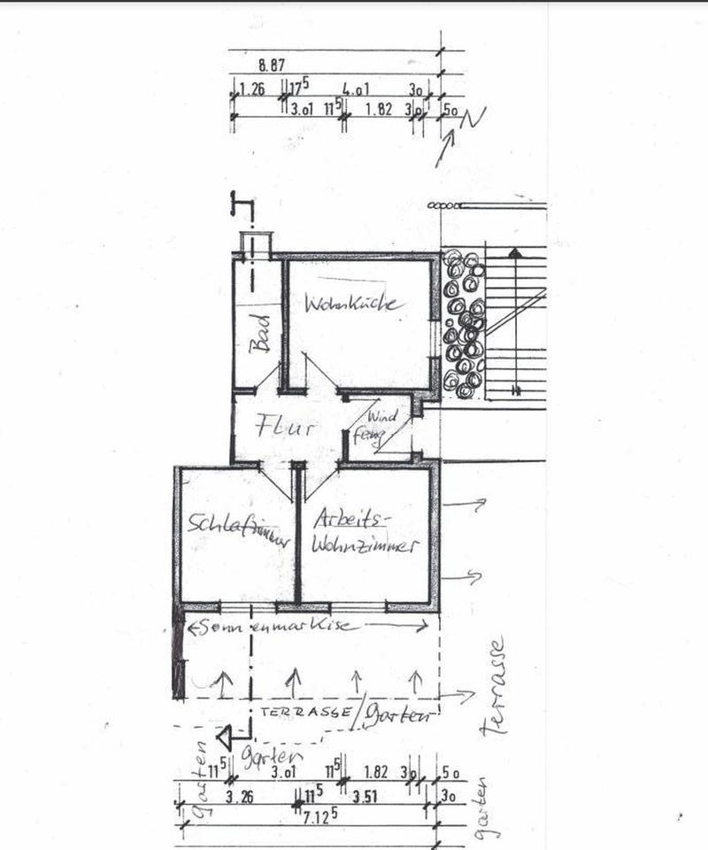 Ulm-West (Söfl.), 2,5 - Zi - Whg, ruhig, möbliert und ausgestattet – Bild 7