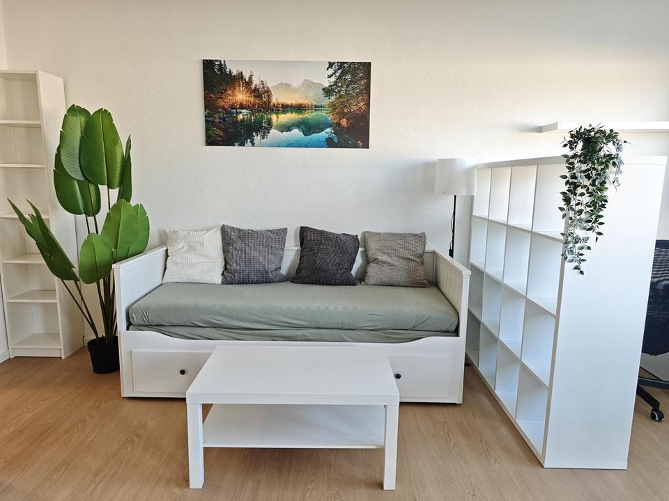 Sofort verfügbar: Sanierte, möblierte 1-Zimmer-Wohnung mit Balkon in Mannheimer Bestlage