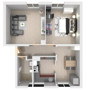 2,5 Zimmer - möbilierte Wohnung