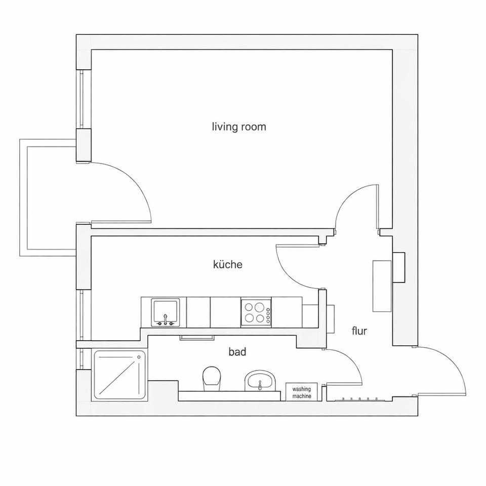 1-Zimmer-Wohnung (38 m²) im 2. OG in Berlin-Mariendorf – Bild 2