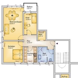 Über den Dächern Nürnbergs: Helle 3-Zimmer-Wohnung mit Balkon & Aufzug