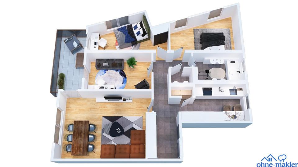 5.OG mit Fahrstuhl und unglaublichem Blick über die Stadt (provisionsfrei) – Bild 18