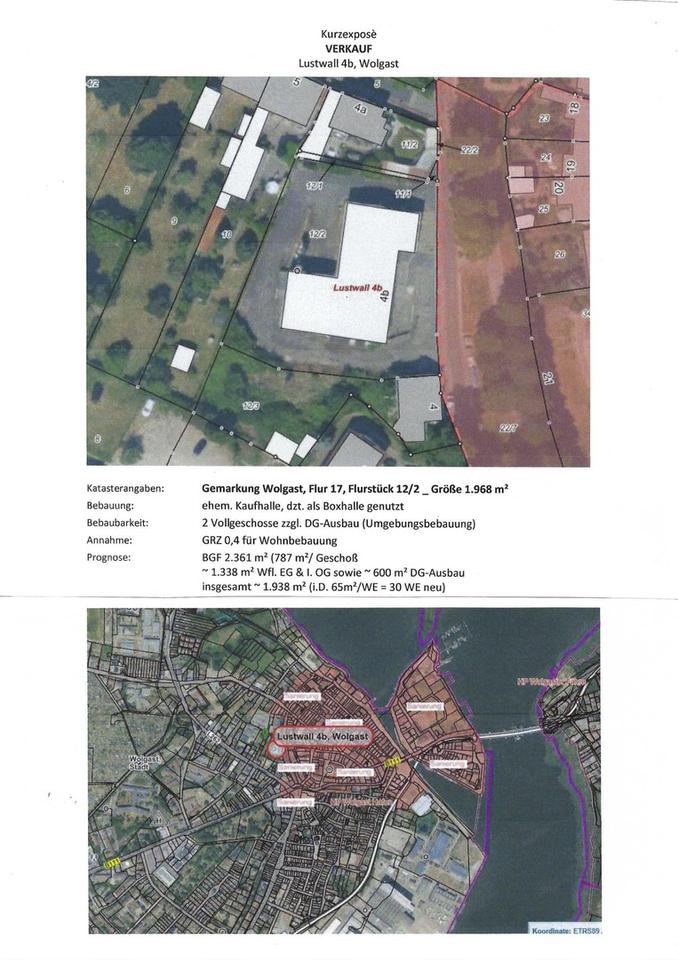 Gewerbeobjekt an der alten Stadtmauer in Wolgast
