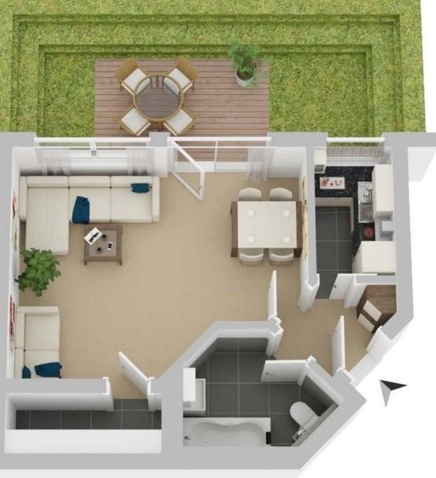 5,7% Rendite für Kapitalanleger - Helle 1- Zimmer Wohnung mit großem Balkon und Garage – Bild 6