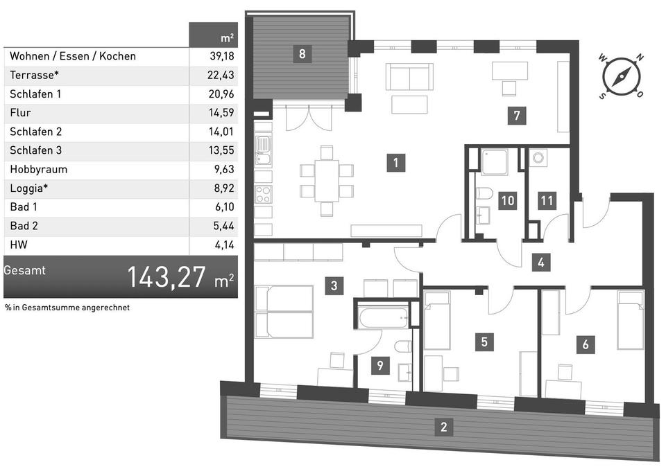 Skyline-Logenplatz & Lichtflut über dem Ostend: Design-Penthouse mit 3m Deckenhöhe – Bild 15