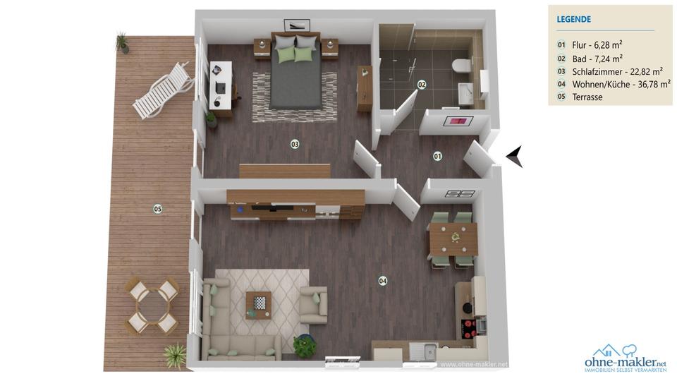 2-Zimmer Wohnung im altersgerecht ausgestatteten Neubau – Bild 17