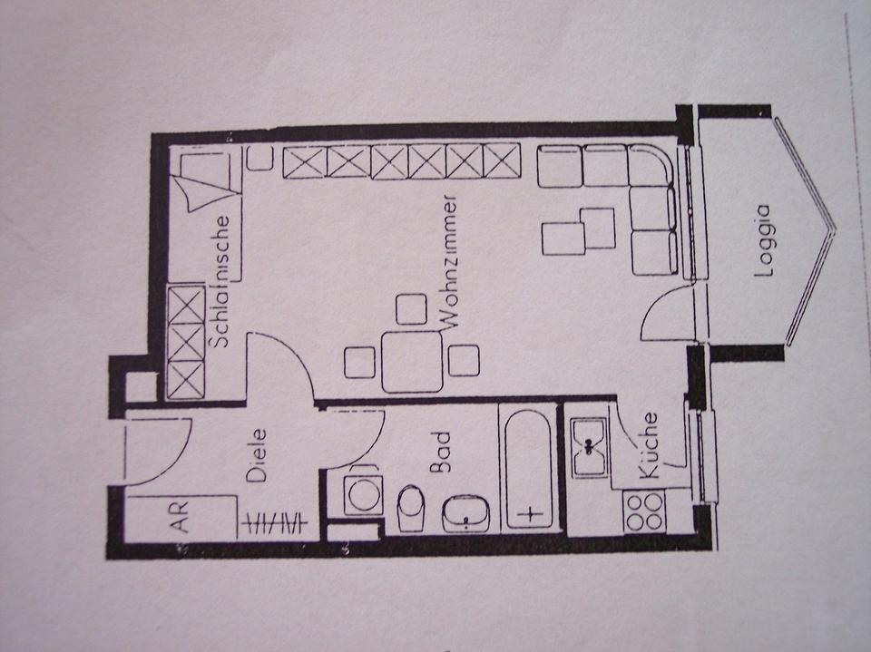Schöne 1-Zimmer-Wohnung mit Balkon und Einbauküche - provisionsfrei - top Verkehrsanbindung – Bild 14
