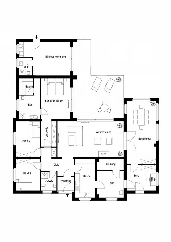 Großzügiger Bungalow mit Einliegerwohnung – Bild 2