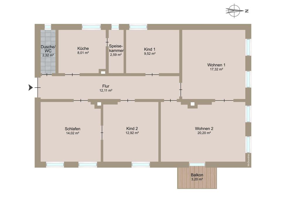 BS Innenstadtnah: 5-Zi. Altbau Wohnung im 1. OG von Privat: BLK, Stuck, Parkett, Garten – Bild 18