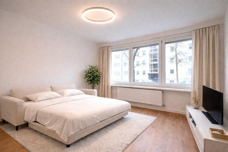 Schwabing-West: möbl. 1,5 Zimmer Wohnung mit Nolte Küche in Neubauqualität am Olympiapark*Erstbezug – Bild 2