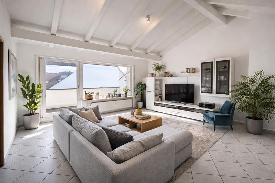 Lichtdurchflutete zentrale 3-Zi.-Wohnung mit hohen Decken und großer Loggia