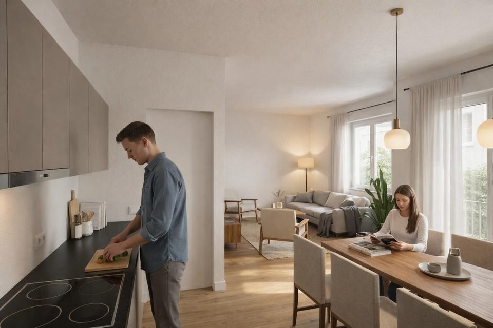 Ankommen & wohlfühlen: 2-Zimmer-Neubauwohnung im Erstbezug mit Balkon & Stellplatz