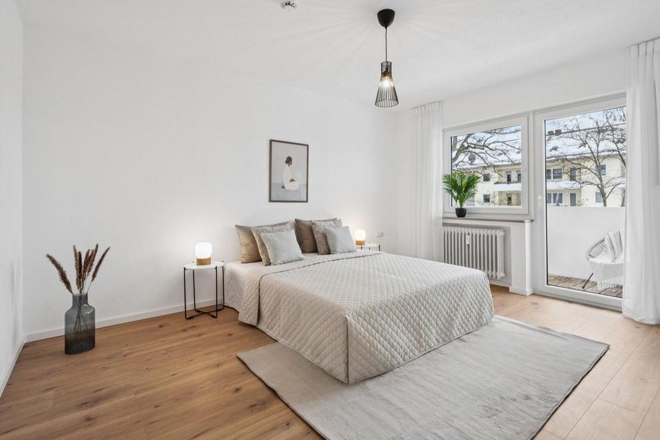 Sofort bezugsfrei: Helle 3 ZKB-Wohnung mit 2 Balkonen, provisionsfrei und frisch renoviert – Bild 9