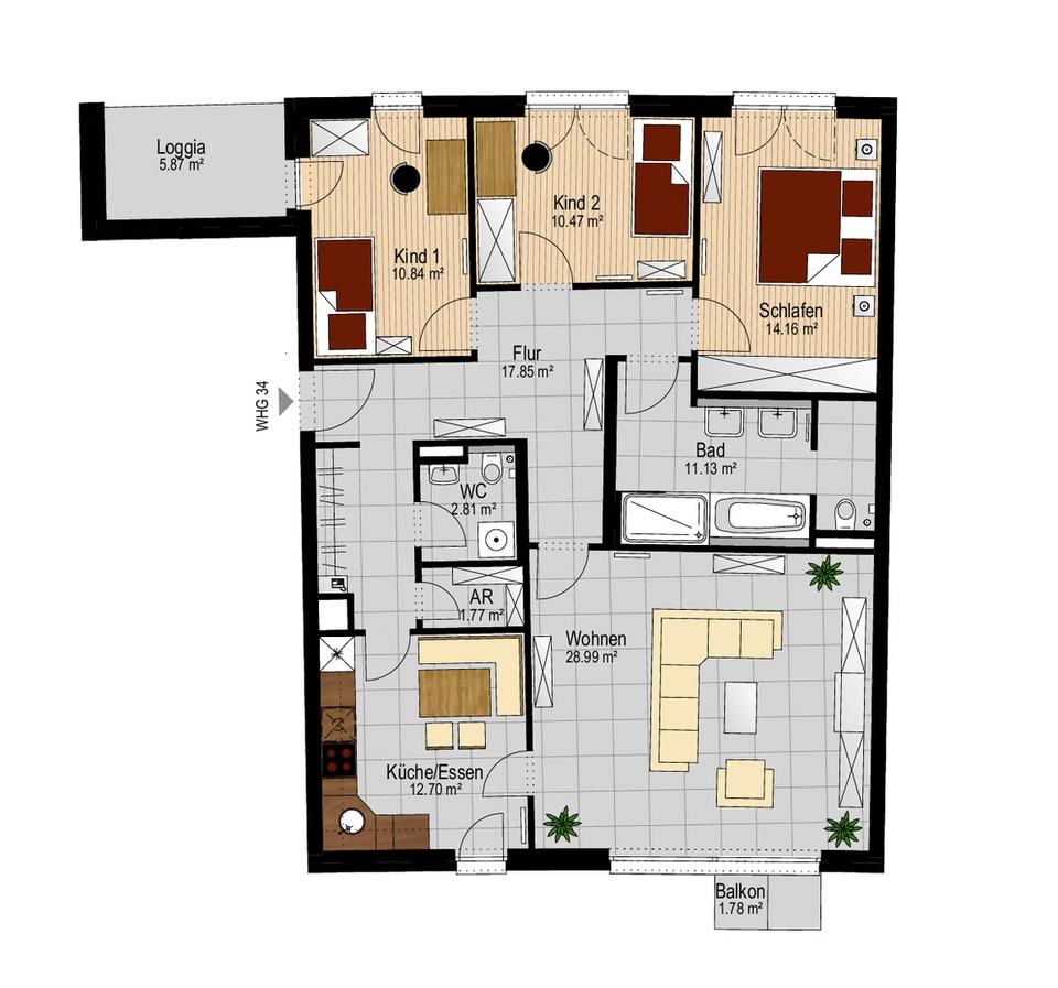 +TOP+ Großzügige 4ZKB Eigentumswohnung als langfristige Wertanlage – Bild 13