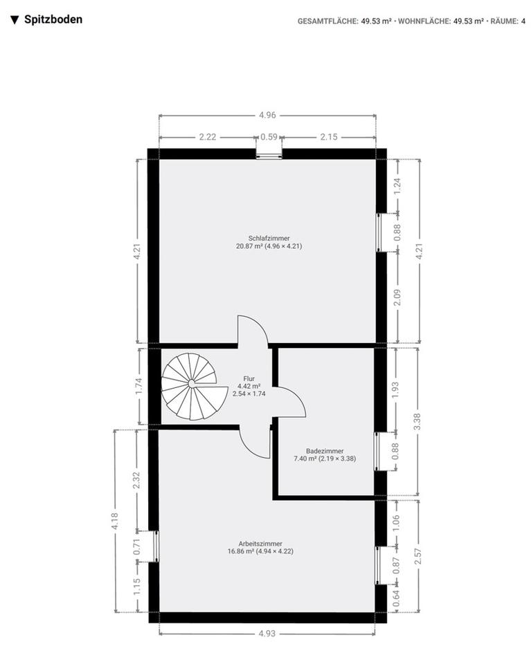 Provisionsfrei: Maisonnette 5 Z auf 2 Etagen – Bild 18