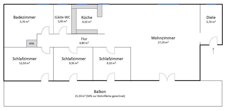 Provisionsfrei! Hochwertige Vierzimmerwohnung mit schönem Südwest-Balkon – Bild 26