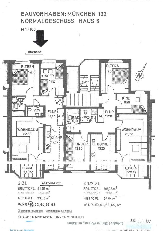 3-Zi.-Wohnung (80qm) Westend, U5 / Tram 18 Säulingstraße, nähe WESTPARK – Bild 23