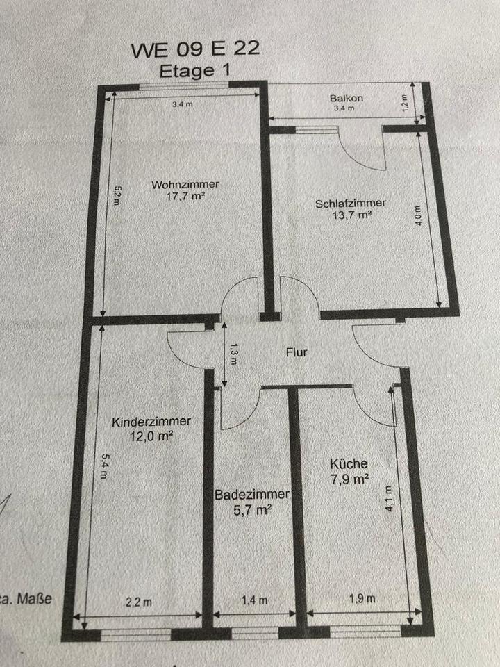 2-RMW 54m² in ruhige Lage - Einzugsmonat kostenlos, EBK, Badewanne – Bild 8