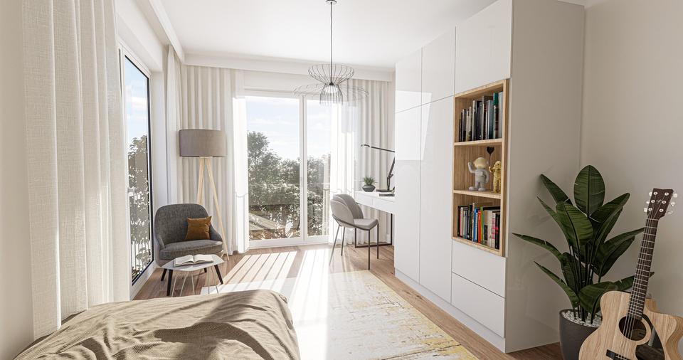 Studenten/Azubi Apartment möbliert mit Küche + Bad + Fitnessraum + Garten***Erstbezug***