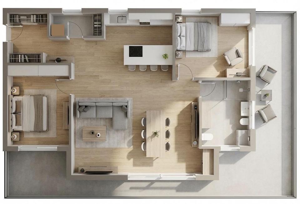 7. Neubauwohnungen Albstadt-Ebingen Penthouse 2-Zimmer – Bild 9