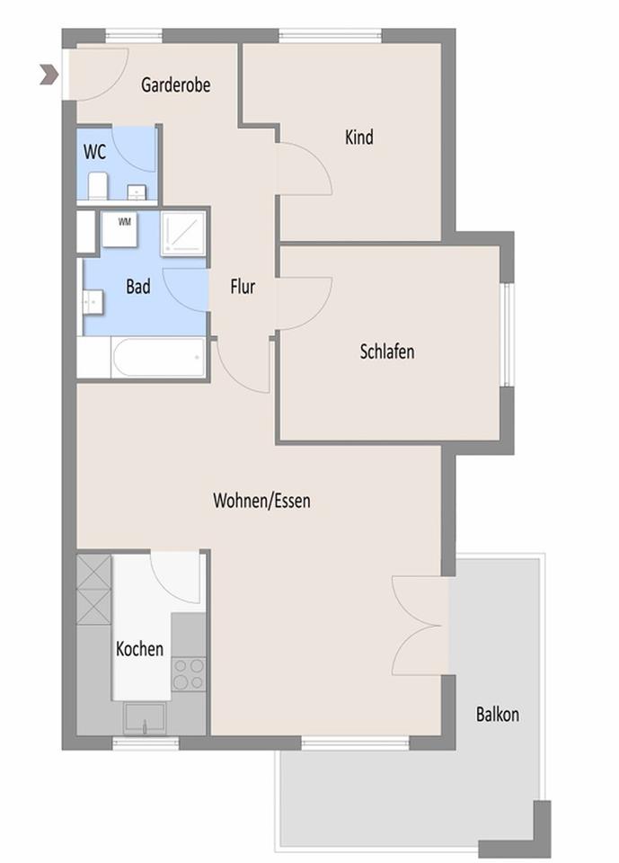 Komfortable 3-Zimmer-Whg mit Aussicht ins Grüne – Bild 20